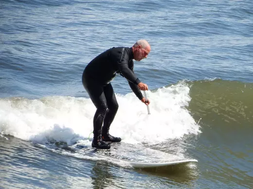 Surfing in Santa Cruz California